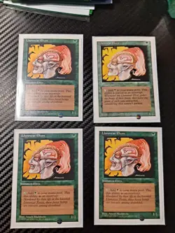 Wizards of the Coast MTG Llanowar Elves Revised Edition English Green x4 - Image 1