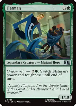 x4 Flatman U MTG Commander: Marvel Super Heroes M/NM, English - Image 1