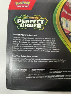 2 Pokemon TCG Mega Evolution Perfect Order 3-Pack Triple Blister Chikorita Promo - Image 4
