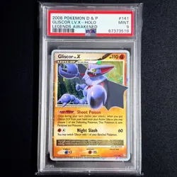 Pokemon TCG Gliscor LV.X holo 141/146 D&P Legends Awakened 2008 MINT PSA 9 - Image 1