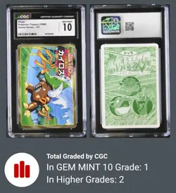 CGC GEM MINT 10 Pinsir Vs Metapod Topsun Anime Series 1998 #127 Pokemon POP 1 - Image 1