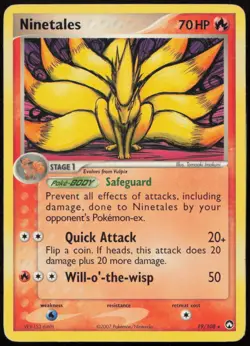 Ninetales 19/108 HP Power Keepers Rare Pokemon - Image 1
