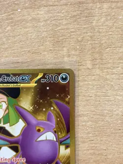 Pokemon TCG Team Rocket's Crobat EX 242/182 Destined Rivals Hyper Rare Gold NM - Image 3