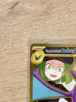 Pokemon TCG Team Rocket's Crobat EX 242/182 Destined Rivals Hyper Rare Gold NM - Image 4