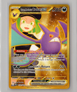 Team Rocket's Crobat ex 242/182 - Pokemon TCG Destined Rivals Hyper Rare NM - Image 1