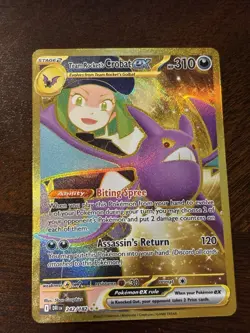 Pokemon TCG Team Rocket's Crobat EX 242/182 Destined Rivals Holo Hyper Rare NM - Image 1
