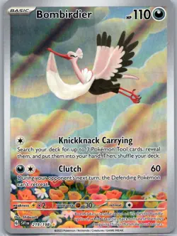 Bombirdier 219/198 Illustration Rare Scarlet & Violet Pokemon Near Mint - Image 1