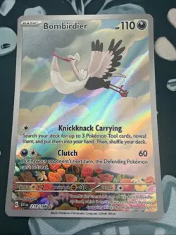 Pokemon TCG Bombirdier Illustration Rare Card Scarlet & Violet 219/198 Near Mint - Image 1