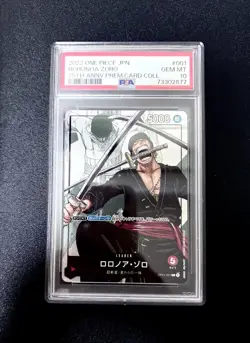 PSA 10 2022 One Piece Card Game OP01-001 Roronoa Zoro Leader 25th Japanese - Image 1