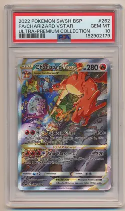 PSA 10 Pokemon Black Star Promo Full Art Charizard VStar #SWSH262 GEM MINT! - Image 1