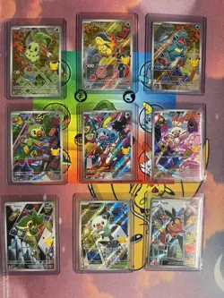 Pokemon First Partner Illustration Series 2 Collection Full Set of 9 + stickers - Image 1