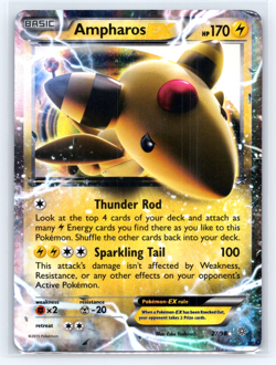 Pokemon Ampharos EX Ultra Rare XY-Ancient Origins 27/98 170 HP Holo - Image 1