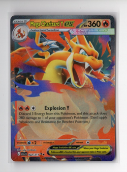 Pokemon TCG Mega Charizard Y ex 022/217 Holo Double Rare Ascended Heroes NM - Image 1