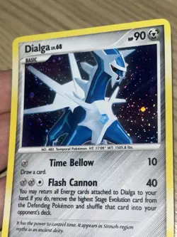 Dialga DP26 Diamond and Pearl Holo Holo Bleed + Swirl! Beautiful Copy Pokemon - Image 1