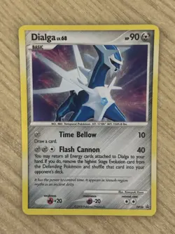 Dialga DP26 Diamond and Pearl Holo Holo Bleed + Swirl! Beautiful Copy Pokemon - Image 2