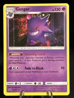 Pokemon Gengar 38/111 Sm-Crimson Invasion Holo Rare English NM - Image 1