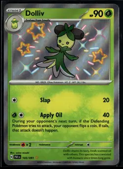 Dolliv 103/091 Paldean Fates Shiny Rare Pokemon - Image 1