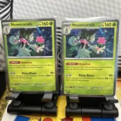 x2 Meowscarada 018/159 - Holo Rare SV09: Journey Together Pokemon TCG NM - Image 1
