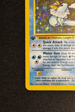 1999 Pokemon Jungle Vaporeon #12/64 1st Edition HOLO RARE - LP/MP - Image 5