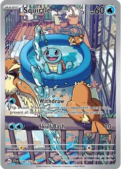 Pokemon Squirtle IR Holo 148/142 Stellar Crown Illustration RARE NM - Image 1