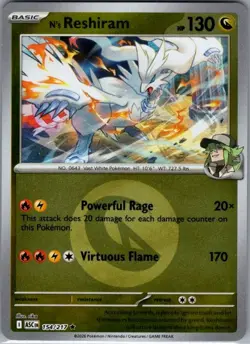 N's Reshiram (Energy Symbol Pattern) 154/217 ME: Ascended Heroes - Pokemon - NM - Image 1