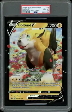 PSA 10 Boltund V JUMBO 219 Black Star Promo SWSH219 Pokemon Card Oversized POP 6 - Image 1