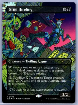 Grim Hireling, Secret Lair D&D - 2493, Foil, Magic MTG NM - Image 1