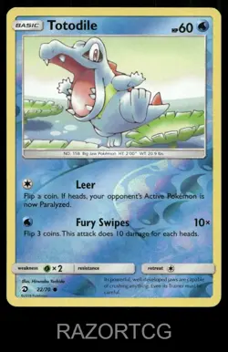 TOTODILE 22/70 C DRAGON MAJESTY POKEMON REVERSE HOLO NM/M - Image 1