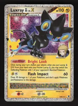 Luxray LV X 109/111 Pokemon Celebrations Classic Collection Holo Card - Image 1