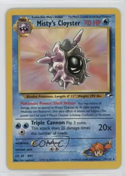 Misty's Cloyster Pokemon Gym Heroes #29 2000 - Image 1