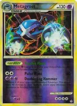 Metagross 4/95 Holo Rare HGSS Unleashed Pokemon Reverse Holo Lightly Played - Image 1