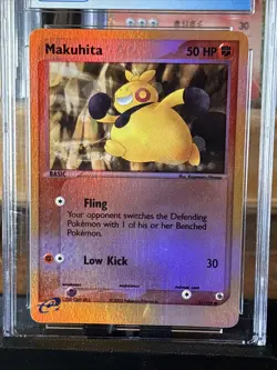 CGC 8.5 Makuhita 58/109 Pokemon EX Ruby & Sapphire TCG Card Reverse Holo - Image 2
