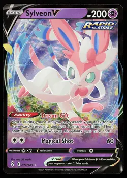 Sylveon V 074/203 Holo Evolving Skies Pokemon Card - Image 1