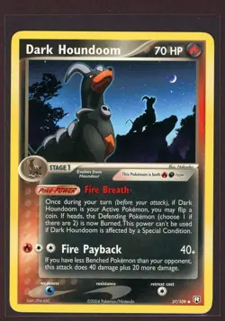 Dark Houndoom Non-Holo 2004 Pokemon Card 37/109 EX Rocket Returns EXC/LP - Image 1