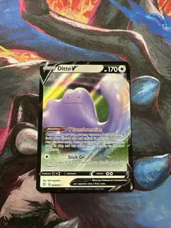 Ditto V 050/072 Shining Fates Ultra Rare Holo NM Pokemon TCG 🧬 - Image 1