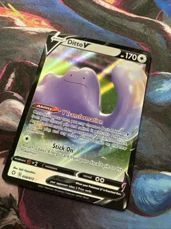 Ditto V 050/072 Shining Fates Ultra Rare Holo NM Pokemon TCG 🧬 - Image 2