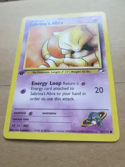 Sabrina's Abra - 91/132 - 1st Edition WOTC TCG—Gym Heroes Set Pokemon - Image 5