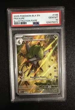 2025 POKEMON BLACK BOLT ILLUSTRATION RARE FRAXURE PSA 10 LOW POP - Image 1