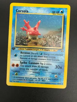 Corsola 37/75 1st Edition Uncommon Neo Discovery Pokemon NM 2001 WOTC - Image 1