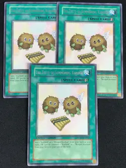 YUGIOH THE FLUTE OF SUMMONING KURIBOH MDP2-EN004 RARE X3 (NM) - Image 1