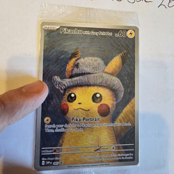The Pokemon Company Pokemon TCG Pikachu Grey Felt Hat SVP 085 SEALED - Image 1