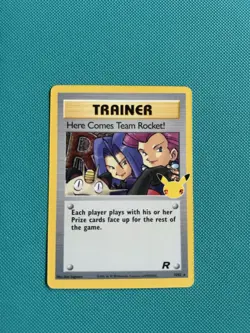 Pokemon TCG Team Rocket Holo Rare Card 15/82 Here Comes Team Rocket Celebrations - Image 1