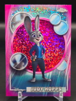 2026 Topps Chrome Disney Judy Hopps Pink Mini Diamond /250 #66 - Image 1