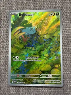 Pokemon TCG Bulbasaur Illustration Rare Holo Card 166/165 151 NM - Image 1