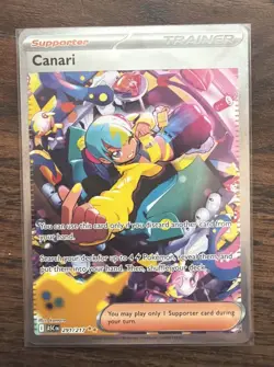 Pokemon TCG Canari Trainer Card Ascended Heroes 291/217 SIR Pack Fresh Mint - Image 1