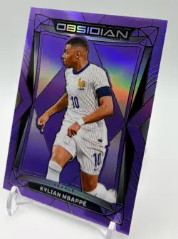 2024-25 Panini Obsidian - Kylian Mbappe - Purple Flood /30 - France - Image 3