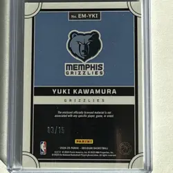 2024-25 Obsidian Eclipse Yuki Kawamura Electric Etch Hot Springs Flood /15 Grizz - Image 2