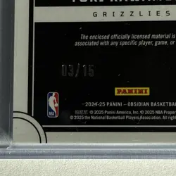 2024-25 Obsidian Eclipse Yuki Kawamura Electric Etch Hot Springs Flood /15 Grizz - Image 3