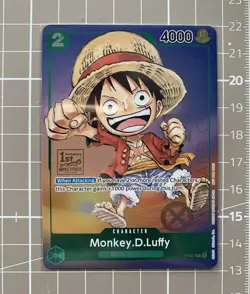 One Piece CCG Monkey.D.Luffy P-037 Character Foil Promo Card English 4000/2 - Image 1