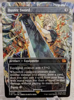 Buster Sword (Borderless) Final Fantasy Regular Magic The Gathering MTG 351 - Image 1